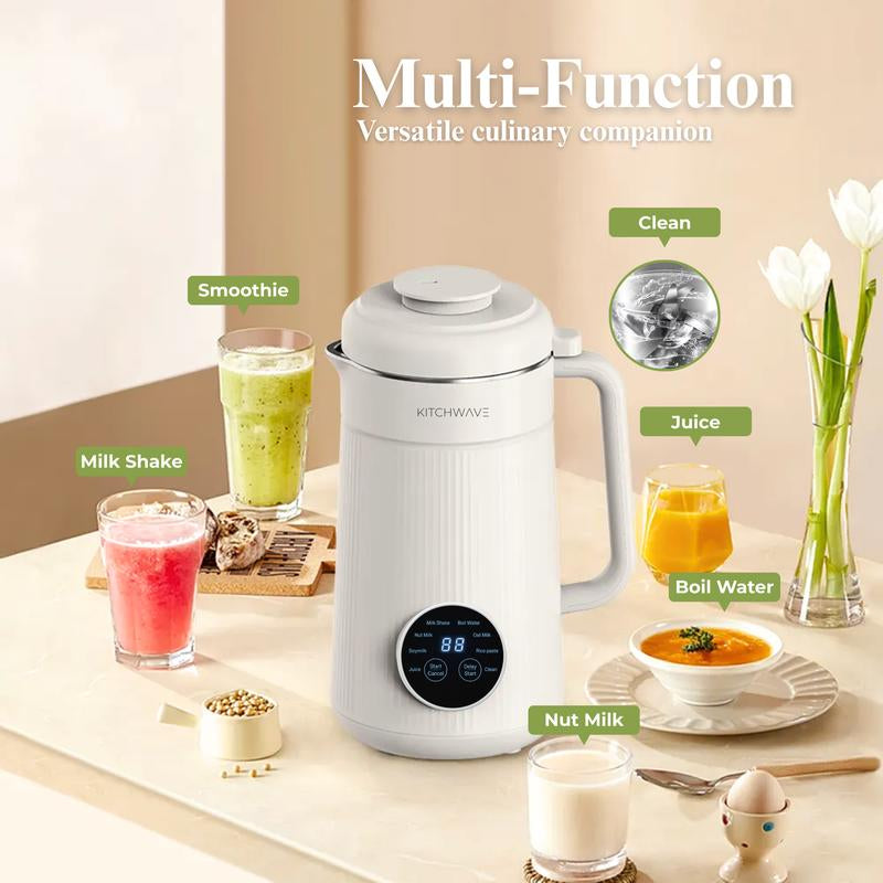 8-In-1 Nut Milk Maker 40Oz/1200Ml – Automatic, Self-Cleaning, Delay Start, Keep Warm, Boil Water, Easy to Use – 304 Stainless Steel – White
