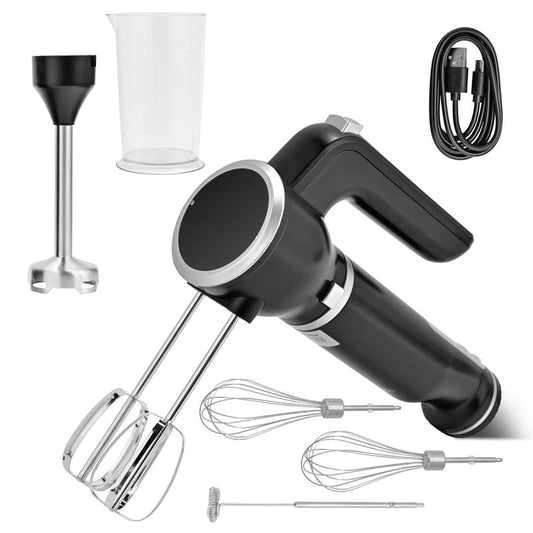 Pukomc Cordless Hand Blender & Mixer – 12-Speed, Bpa-Free, Dishwasher Safe – Multi-Functional for Whipping, Mixing, Beating Egg Whites, Cake Batter, Biscuits & Cream | Wireless & Lightweight