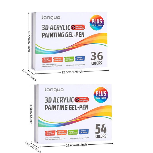 3D Acrylic Gel Pen Set, 1 Box Quick-Drying 1.0Mm Acrylic Gel Pen, Graffiti Painting Set, Can Take Notes, Mark, Greeting Cards, Fill in Colors, Outline