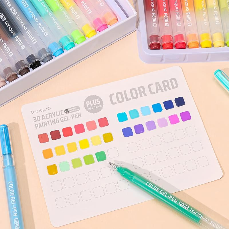 3D Acrylic Gel Pen Set, 1 Box Quick-Drying 1.0Mm Acrylic Gel Pen, Graffiti Painting Set, Can Take Notes, Mark, Greeting Cards, Fill in Colors, Outline