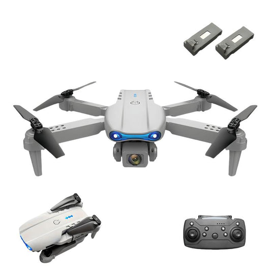 2025 Foldable Grey Drone with 4K Dual Camera for Adults, RC Quadcopter Wifi FPV Live Video, Altitude Hold, Headless Mode, 2 Batteries (E99-Grey),Springtok Charging Folding Automatic Protection Gps Chargeable