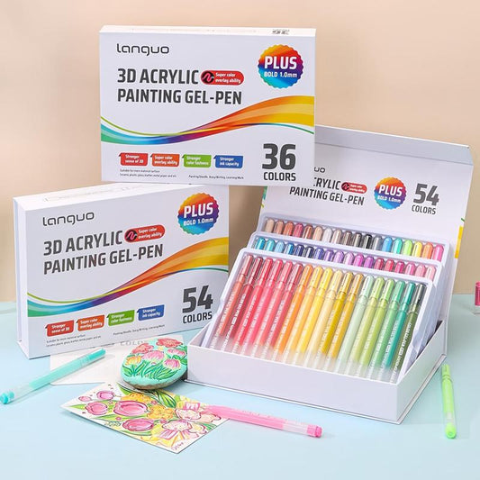 3D Acrylic Gel Pen Set, 1 Box Quick-Drying 1.0Mm Acrylic Gel Pen, Graffiti Painting Set, Can Take Notes, Mark, Greeting Cards, Fill in Colors, Outline